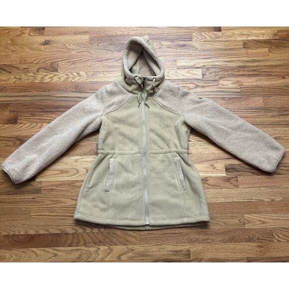 Koolaburra by UGG Jacket Women's Sz Small Beige Hooded Sherpa Pockets Full Zip - Picture 1 of 10